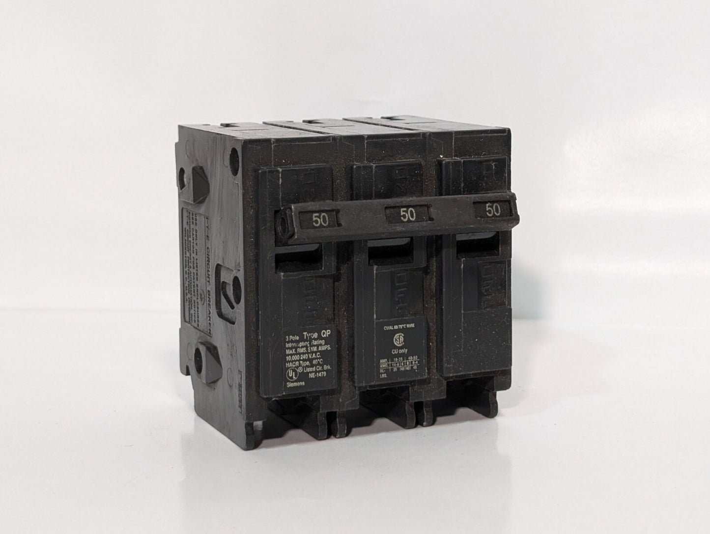(8) 3-Pole Circuit Breakers, Assorted Amperages and Brands, See Photos