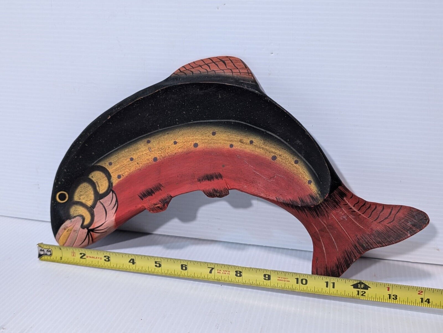 Wooden Fish/ Rainbow Trout Wall Fixture/ Wall Hanging - Free Shipping