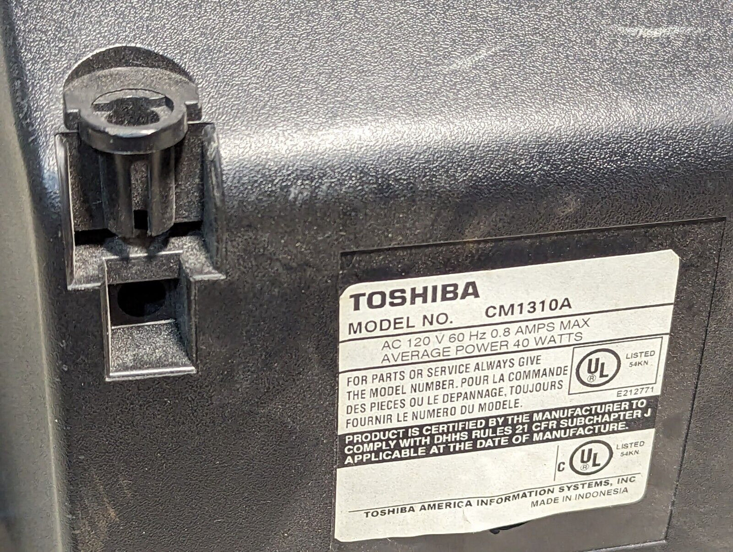 Toshiba CM1310A video monitor, 13-inch, high resolution, menu button missing