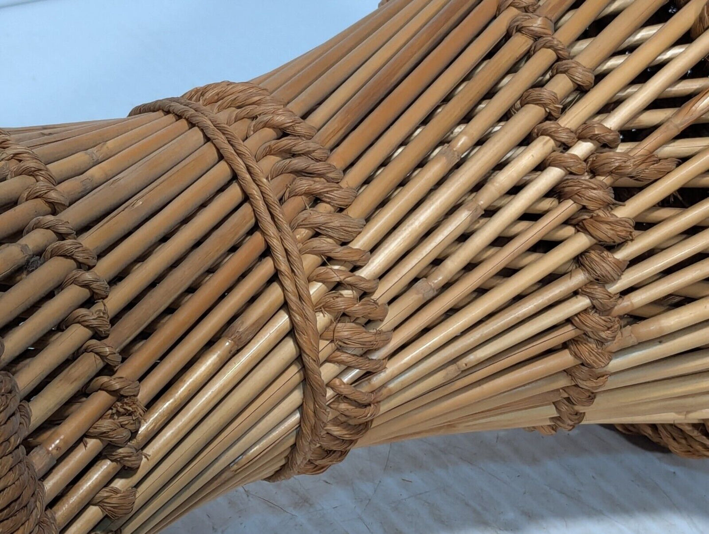 Wicker Hand Woven Vase Style Basket, Light Brown, 13(H) X 8(W)IN - Free Shipping