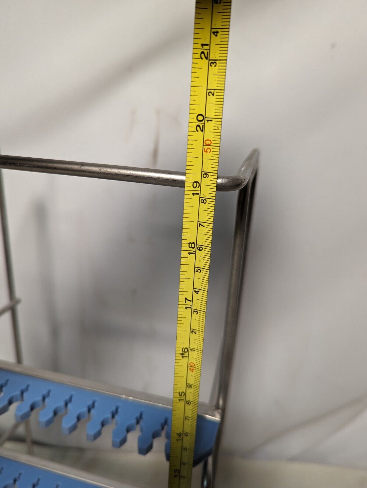 Wire and tubing organizer from medical facility, 19 in x 9.5 in x 6 in