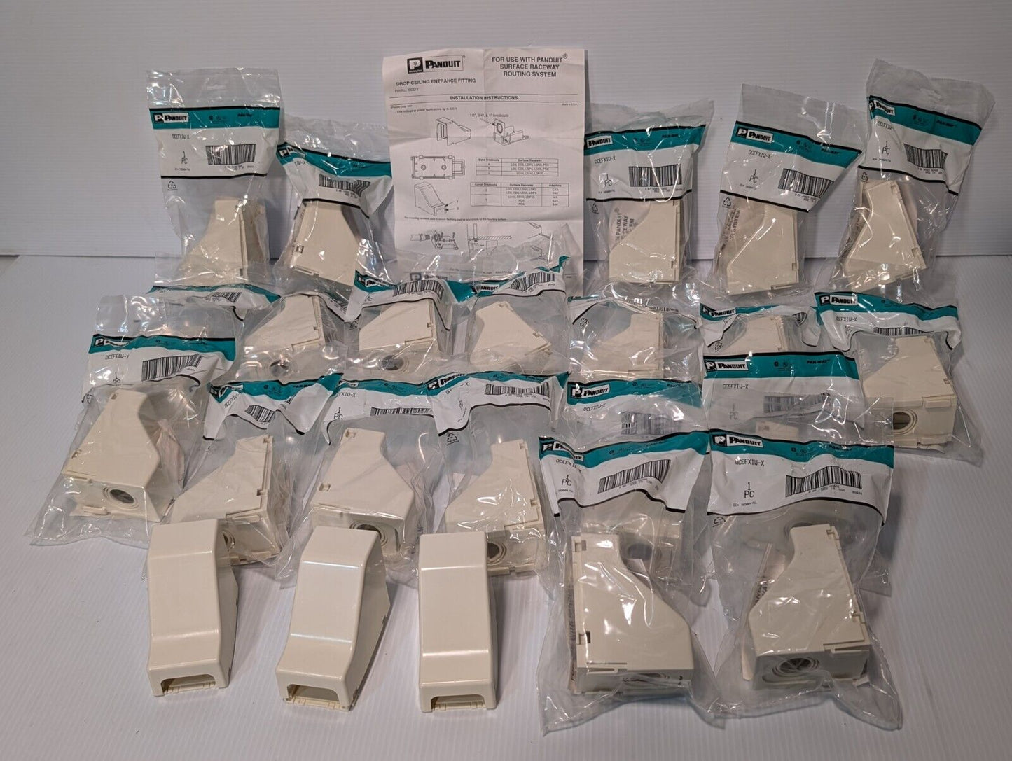 (Lot of 23) New PANDUIT DCEFXIW-X Drop Ceiling/Entrance End Fitting - Free Ship