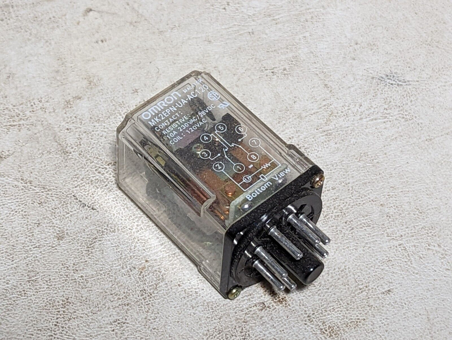Lot of 29 omron MK2EPN-UA-AC120 relays; resistive: 10A, 230VAC/28VDC, coil: 120V