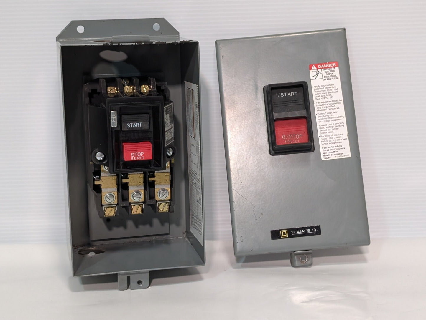 Square D 2510 MCA3 Manual Motor Starter in Enclosure, Non-Reversing, 27A, 3 Pole