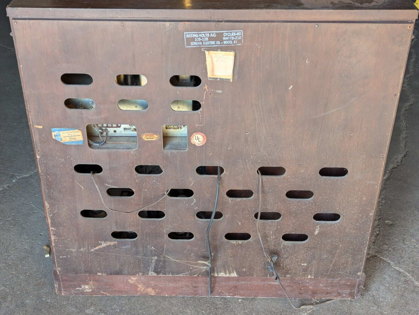 General Electronic Radio Cabinet, Vintage Radio Tune Cabinet - Free Shipping