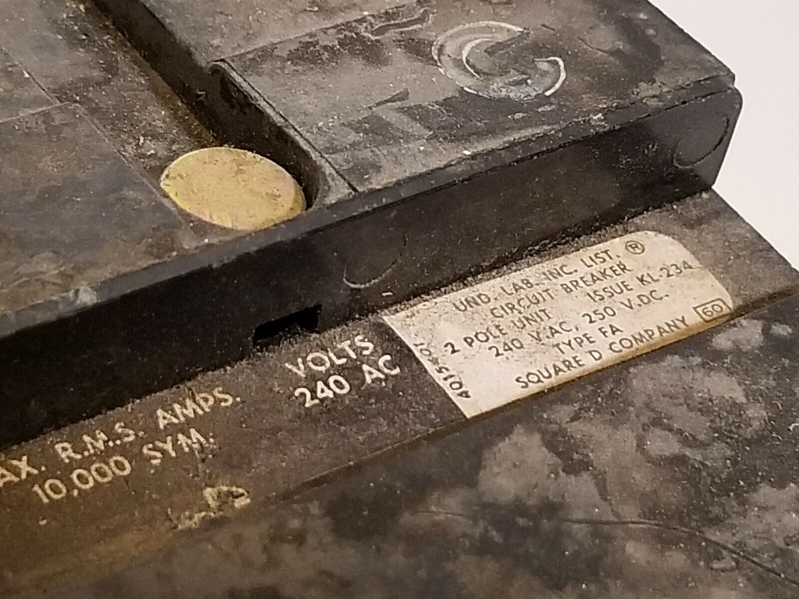 Square D FA22100AC Circuit Breaker 2 poles 240VAC 100A