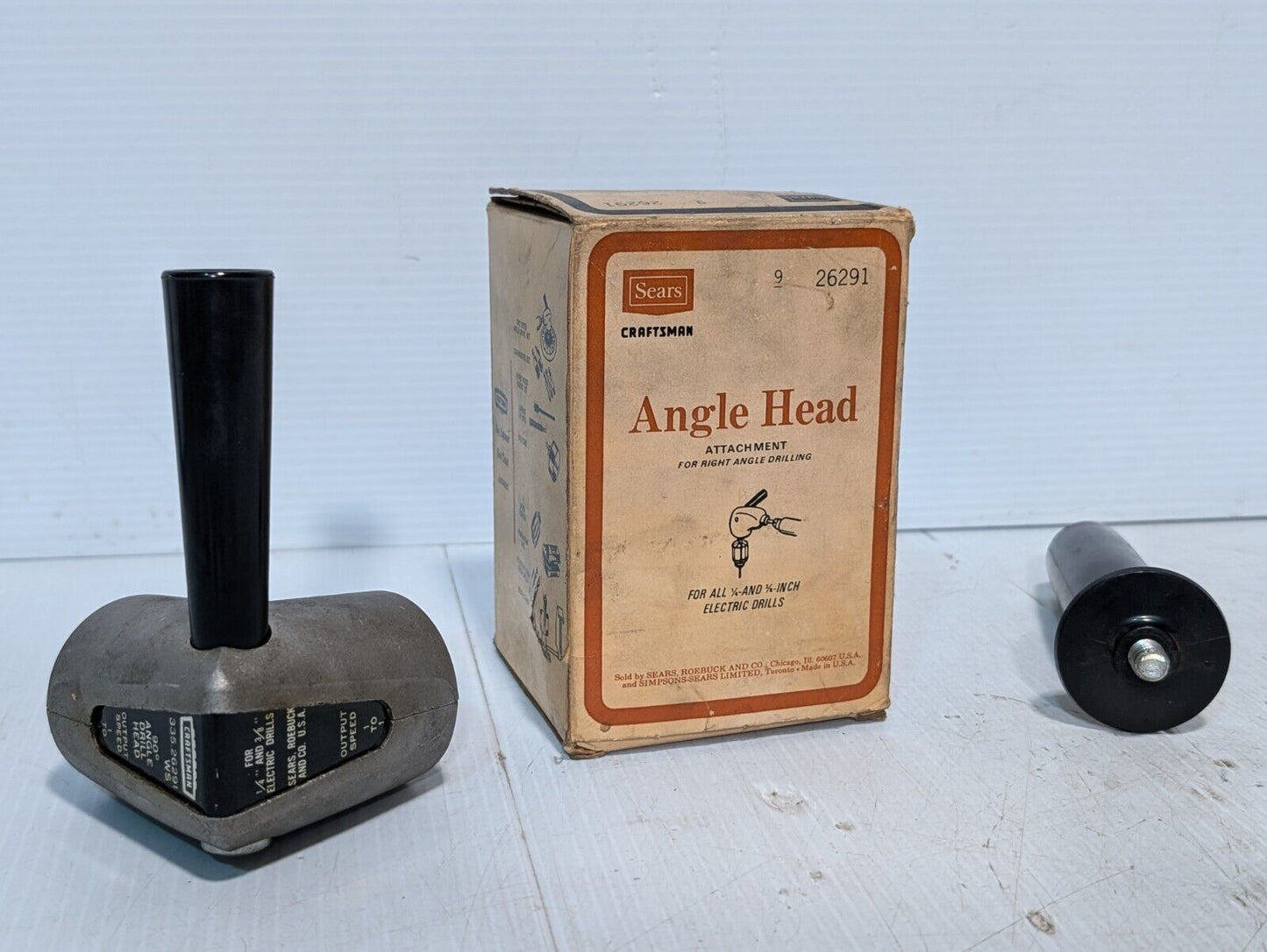 Vintage Sears Craftsman 26291 Angle Head Attachment - Free Shipping+Returns