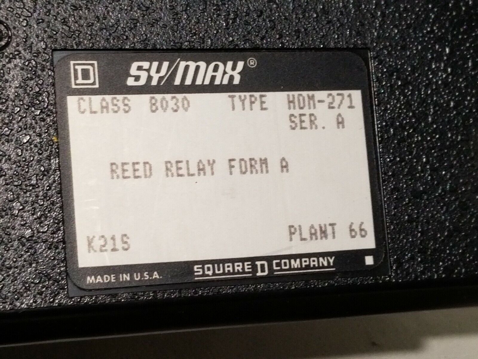 Square D Class 8030 type HOM-271 output module, 8030-HOM-271