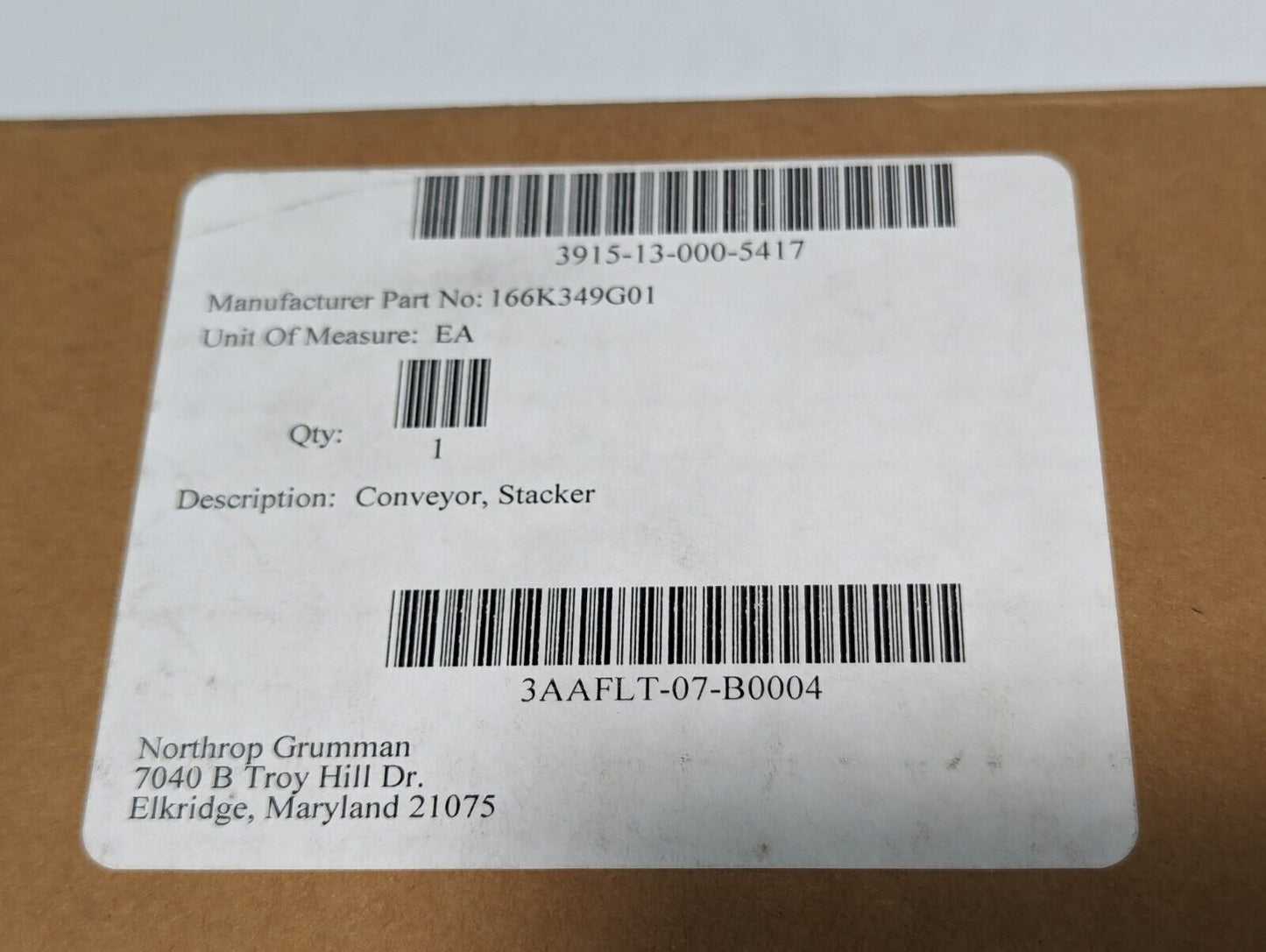 3915-13-000-5417 166K349G Stacker Conveyor - Free Shipping