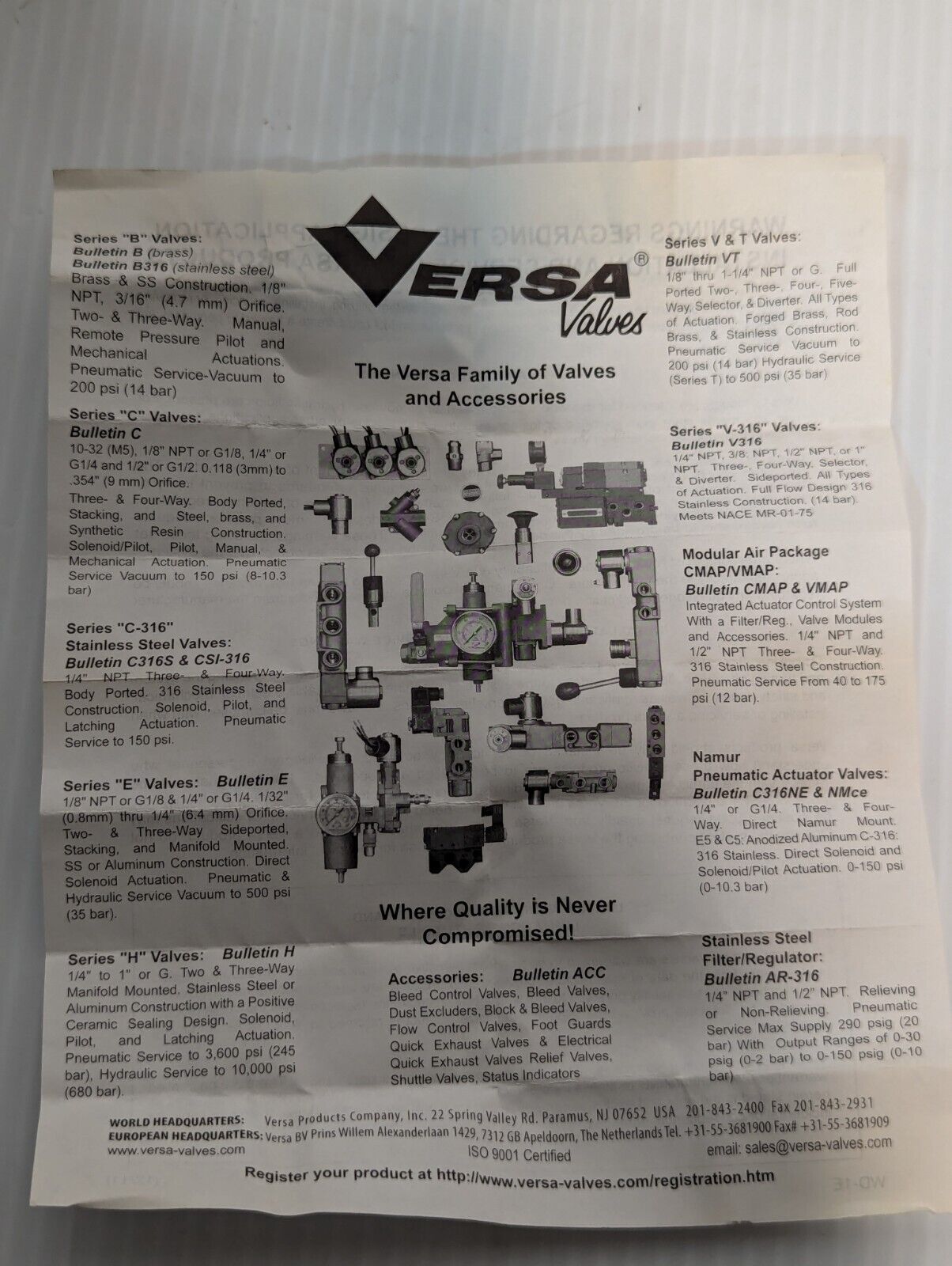 Versa VIZ-3401-10 Lock Out Valve, 200 PSIG 14 BAR VIZ340110 VIZ3401 - Free Ship