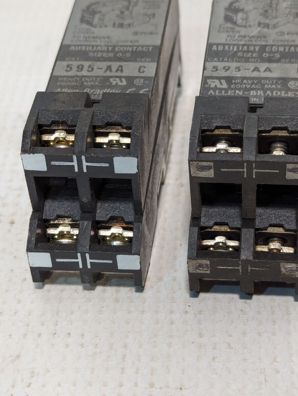 Allen Bradley 595-AA Heavy Duty Size 0-5 Auxiliary Contact - Free Shipping