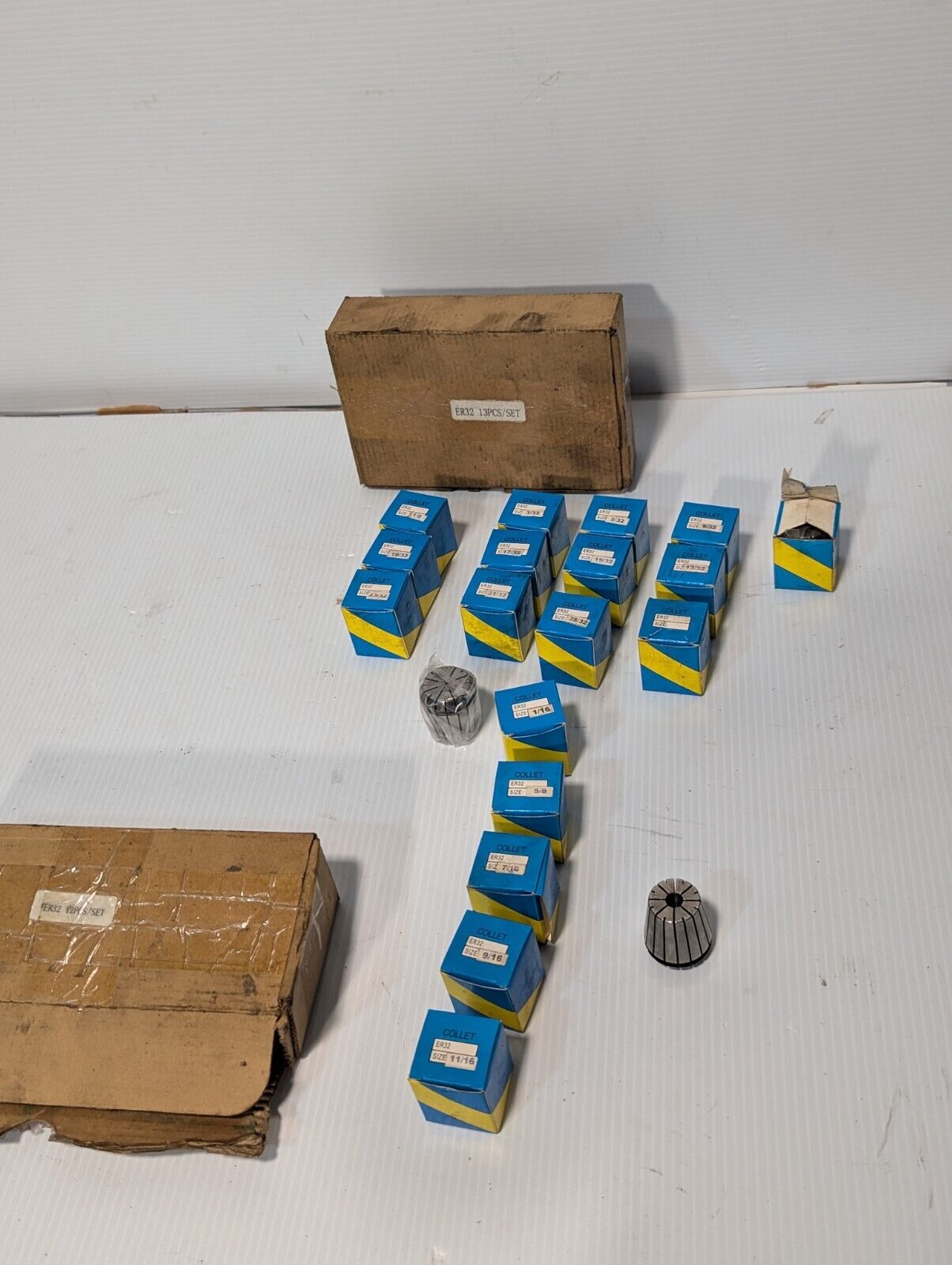 18 Pieces - ER32 High Precision Spring Collet Set, Various Sizes - Free Ship