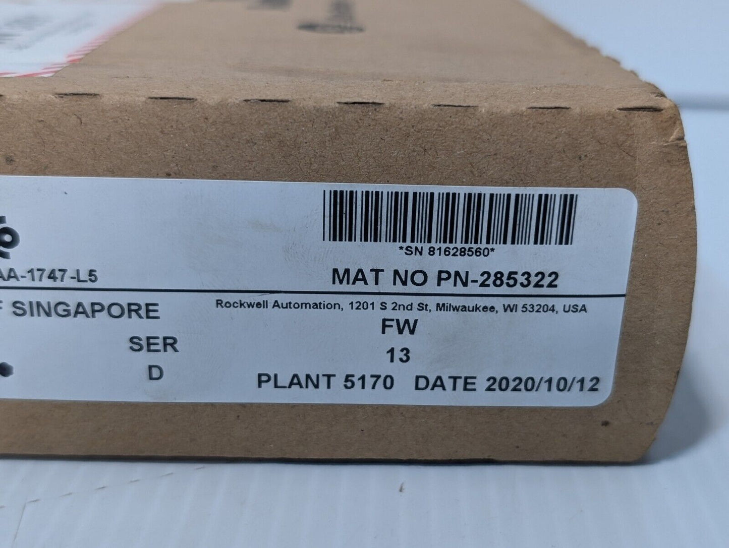 Allen Bradley 1747-L514 CPU Processor Unit, Series B, SLC 5/05, 4K - Free Ship