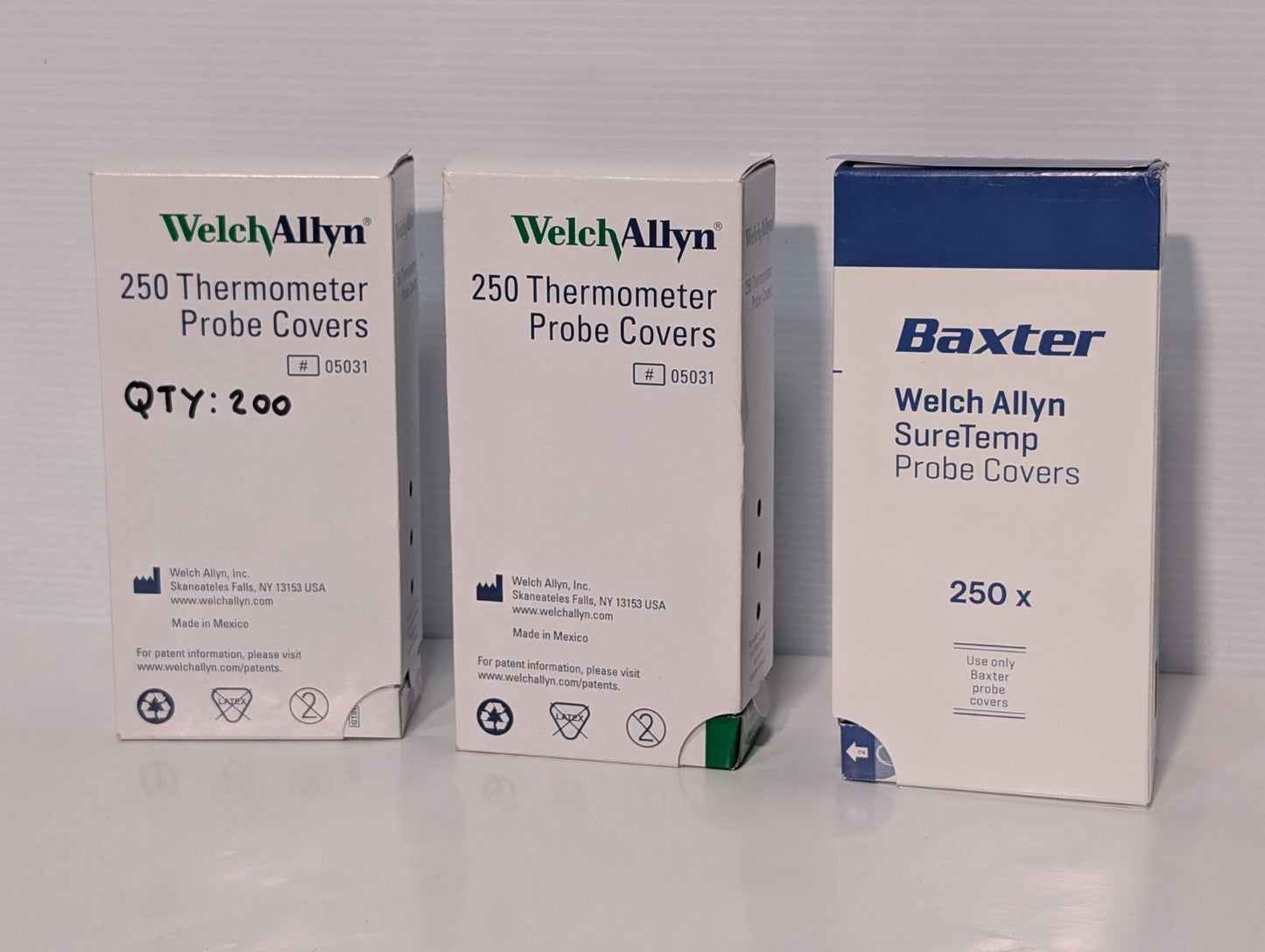 3 Boxes 05031 Welch Allyn \ Baxter Probe Covers for SureTemp Thermometers