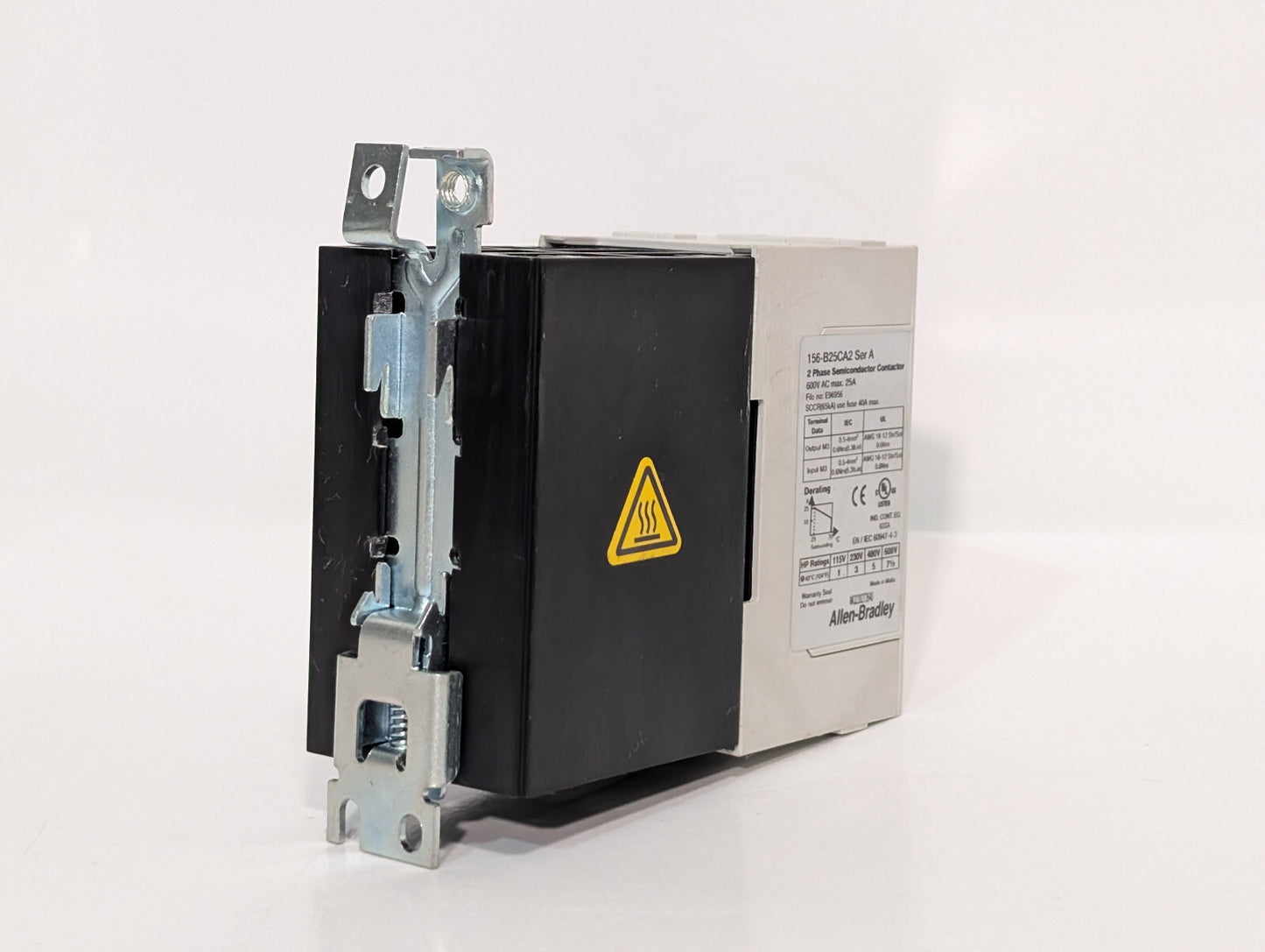 Allen Bradley 156-B25CA2 Ser A 2-Phase Semiconductor Contactor 600VAC 25A