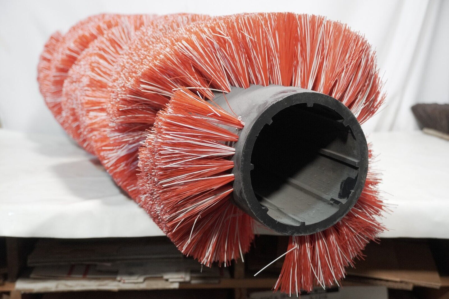 45 inch long scrub roller brush, 5-13/16 inch inside diameter, 14.5 in diameter