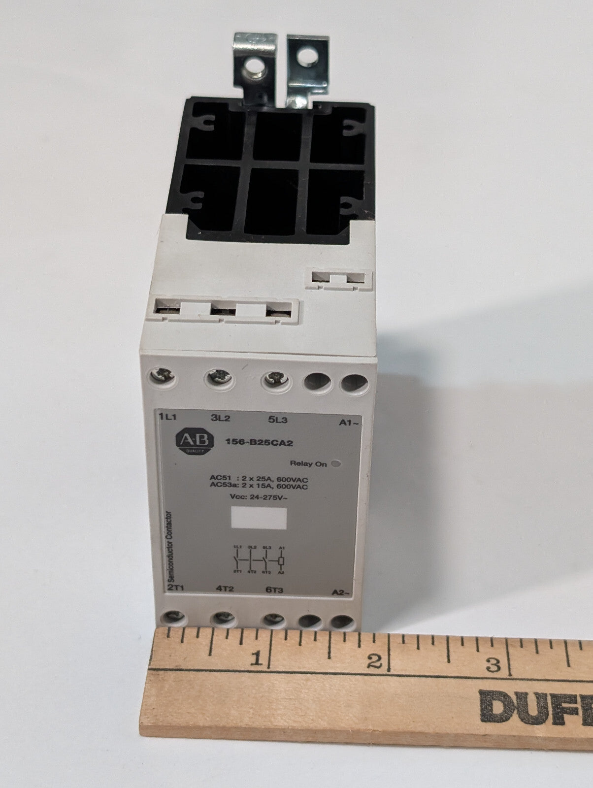 Allen Bradley 156-B25CA2 Ser A 2-Phase Semiconductor Contactor 600VAC 25A