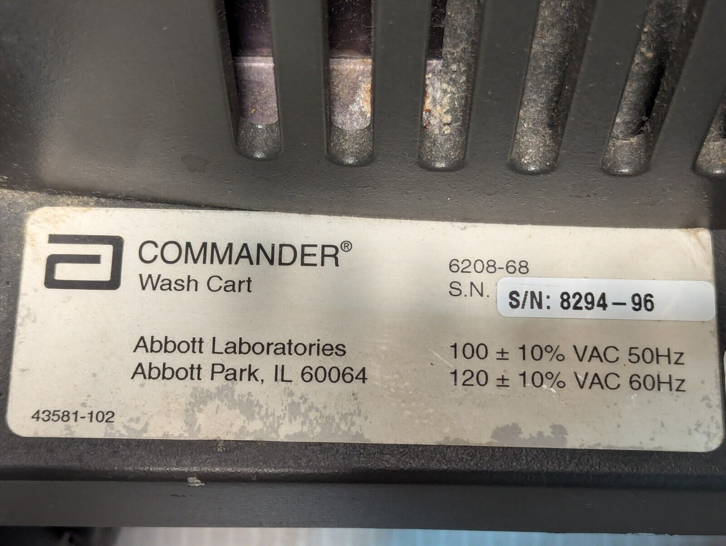 Abbott Laboratories 6208-68 Commander Wash Cart - Free Shipping