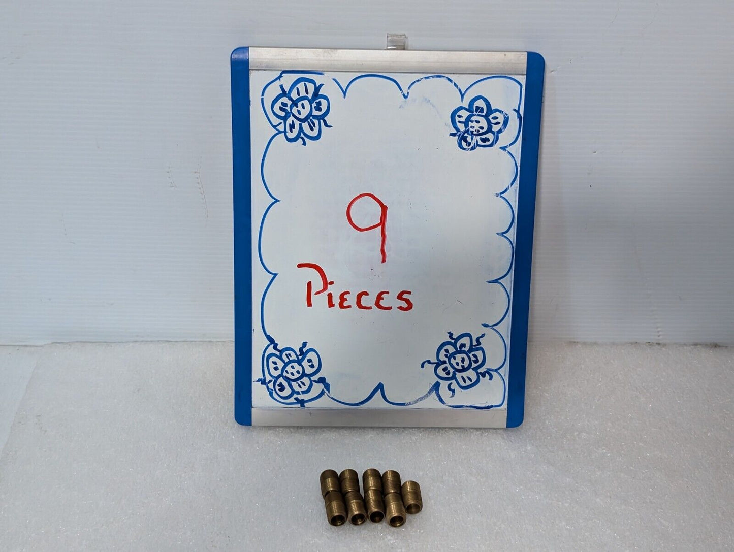 9 Pieces Brass Nipples, 1" Long - Free Shipping