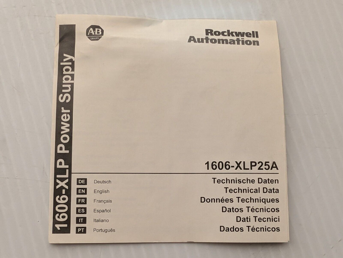 Allen Bradley 1606-XLP25A Power Supply, 25W, 100-240VAC - Free Shipping