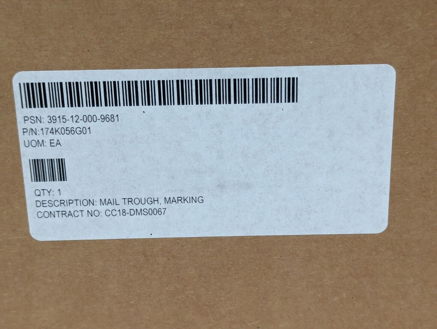3915-12-000-9681 174K056G01 Marking Mail Trough - Free Shipping