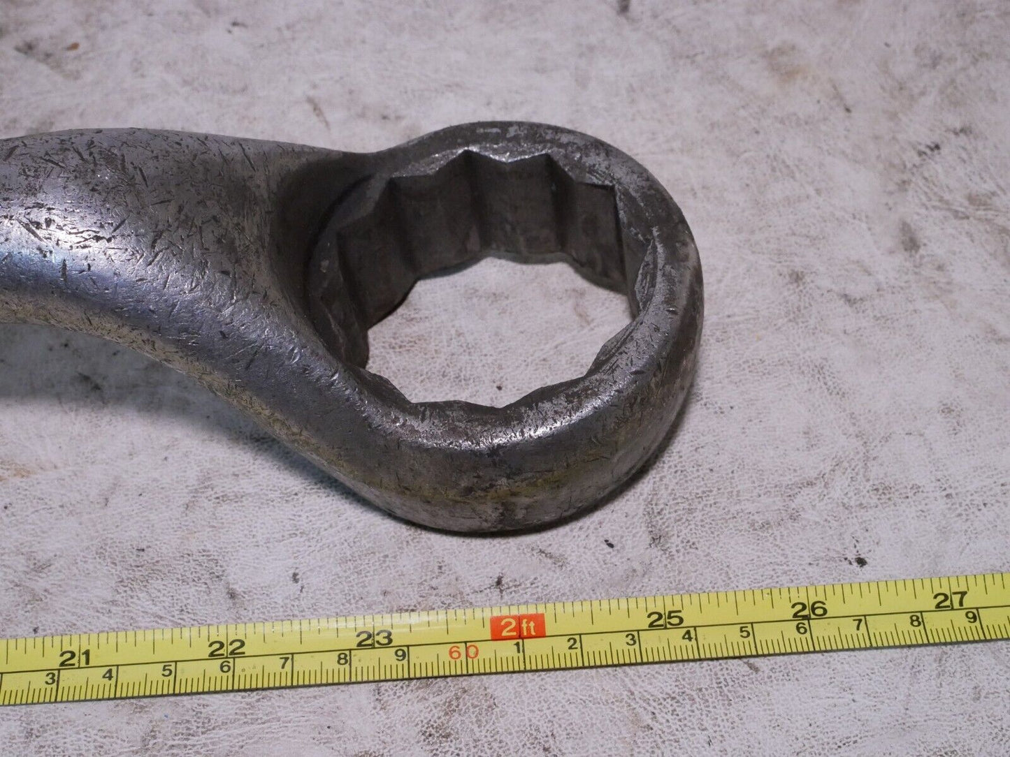 Unbranded large wrench, seemingly 1-7/8 inches by 2 inches, 25.5 inches length