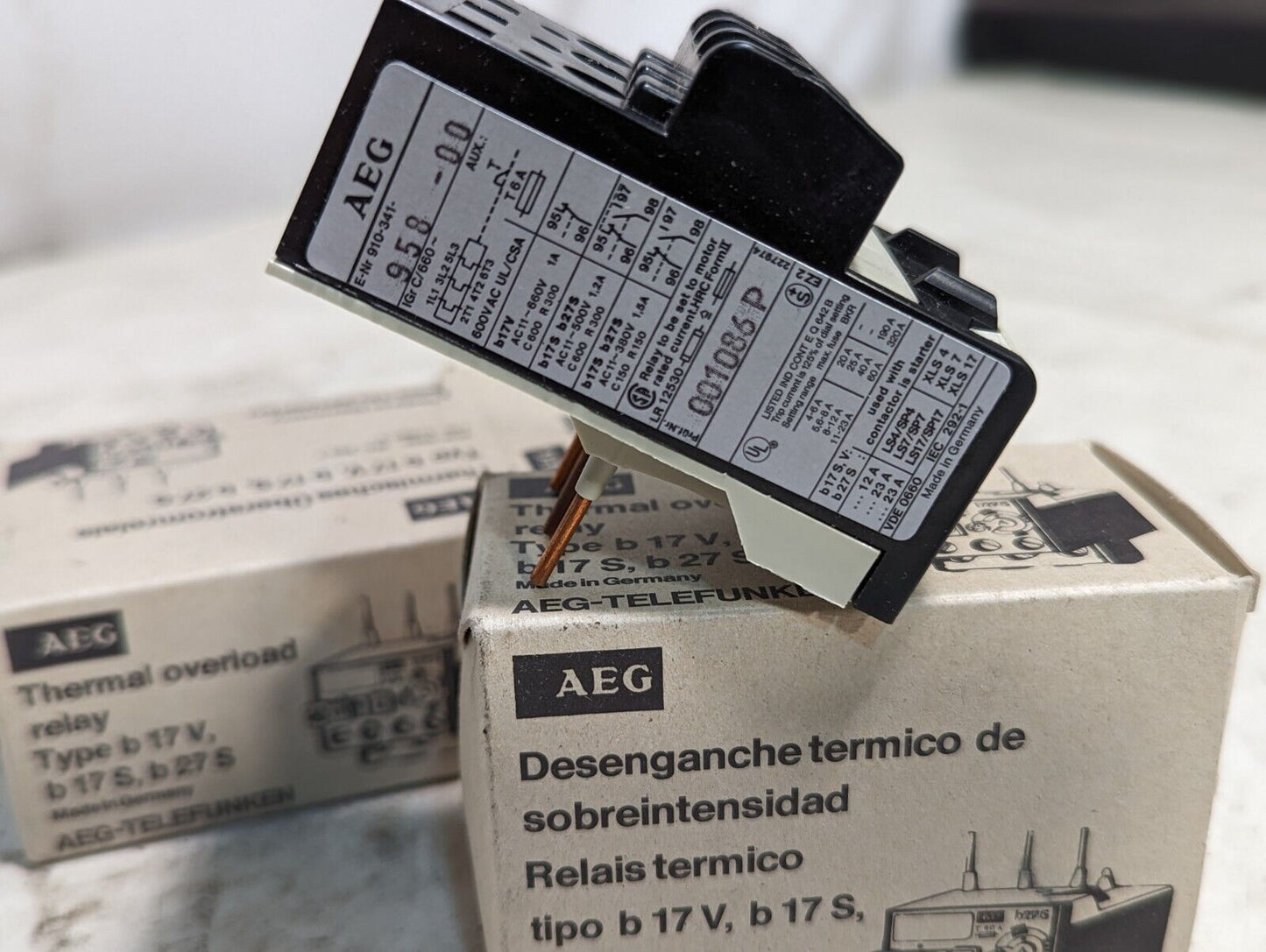 AEG b27S thermal overload relay, 910-341-958-00