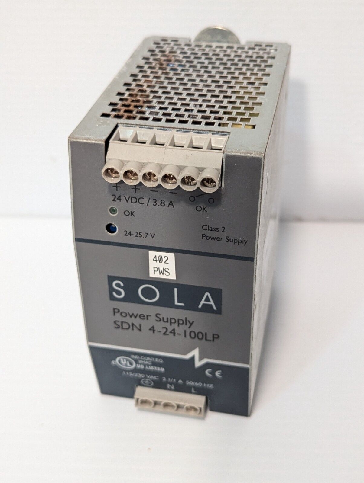 SOLAHD SDN-4-24-100LP DC Power Supply: DIN Rail, 92 W Output Power - Rated