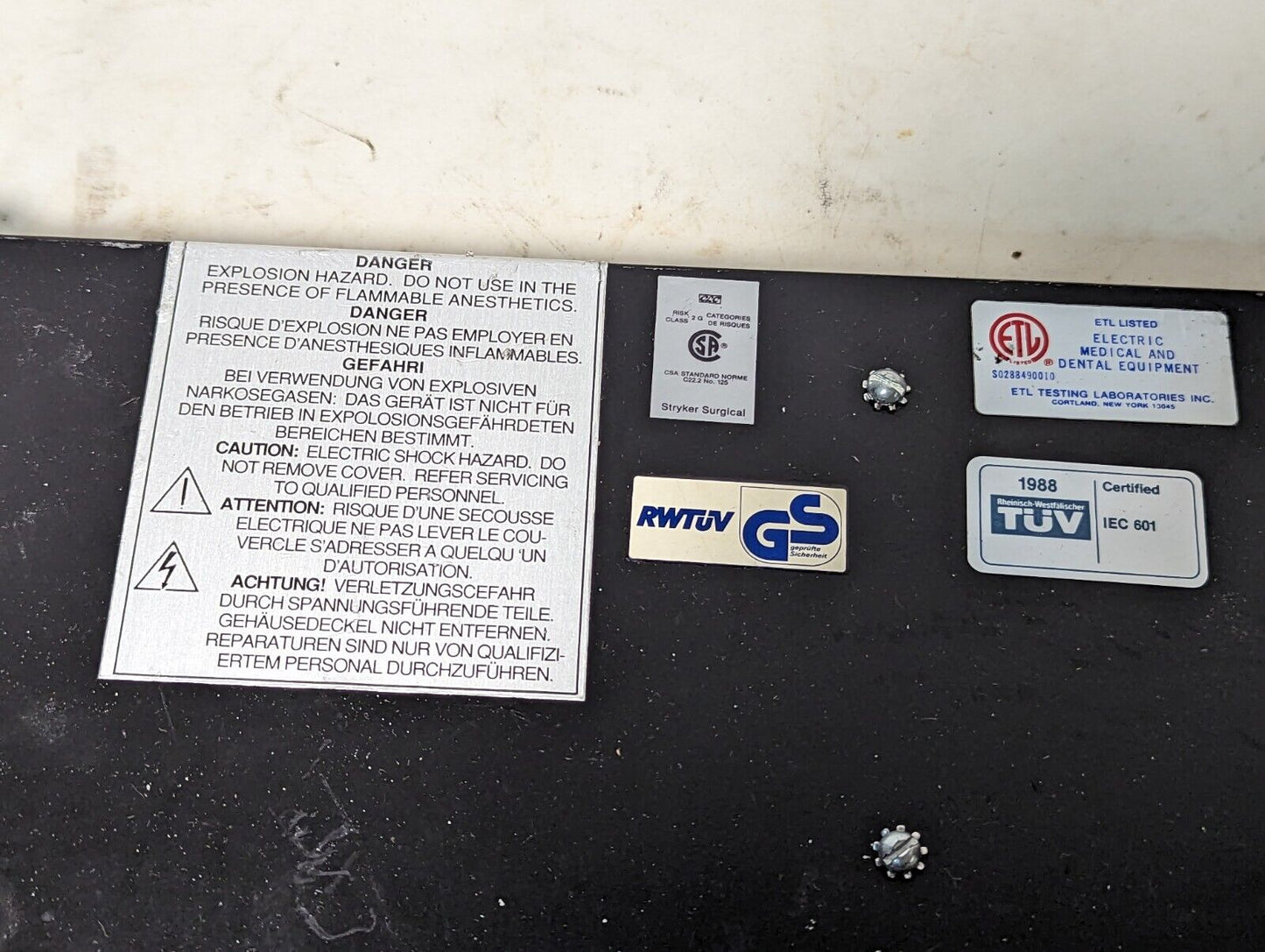 stryker 2296-1 Command 2 power control console unit