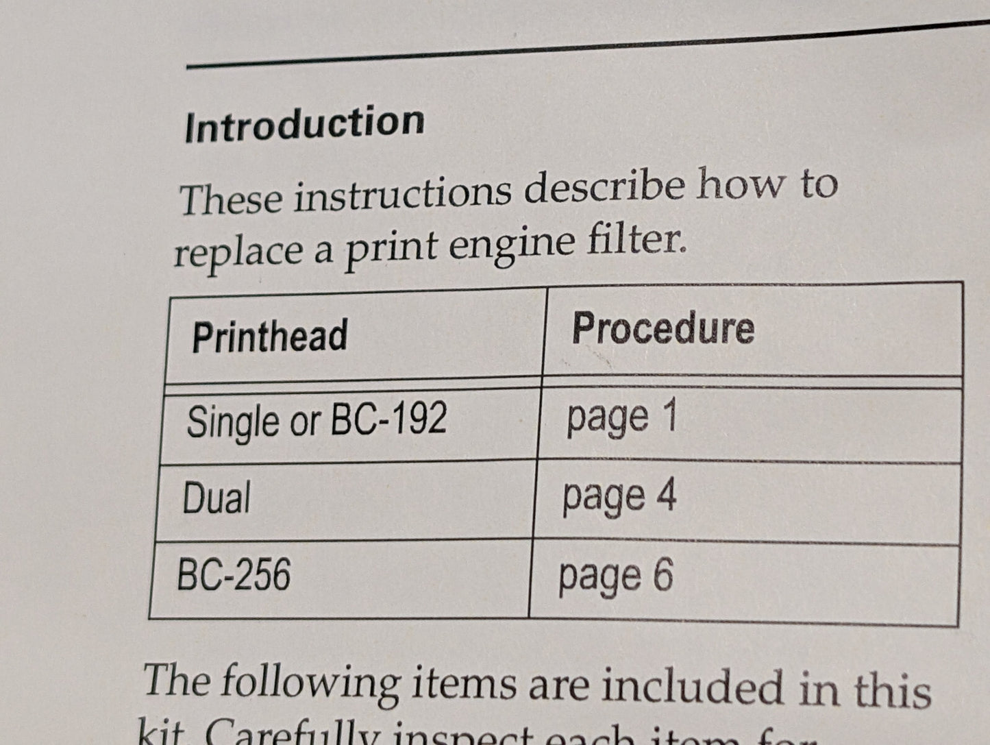 Videojet RP26224 Marsh Hi-Res Printheads Print Engine Filter Replacement Kit