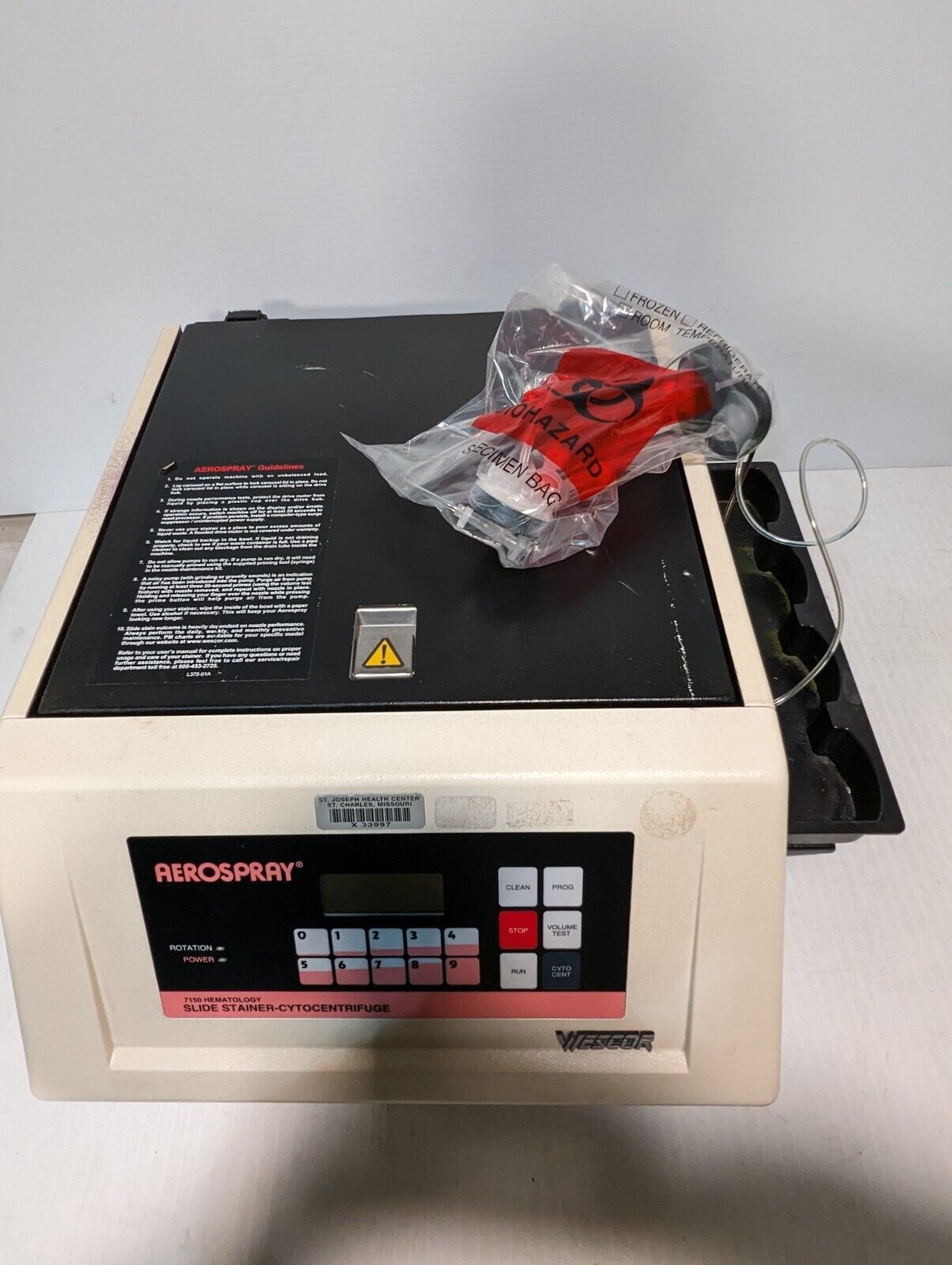 Wescor Aerospray 7150 Hematology Slide Stainer-Cytocentrifuge - Free Shipping