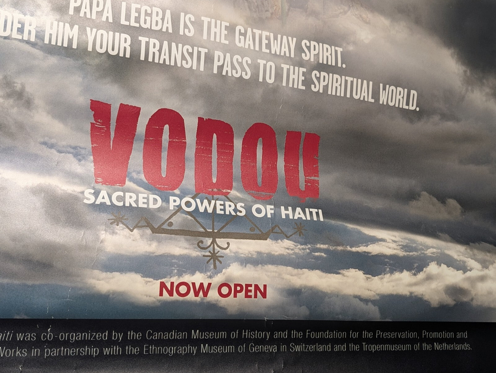 The Field Museum Chicago Bus Stop Advertisement Poster Haiti Voodoo Papa Legba