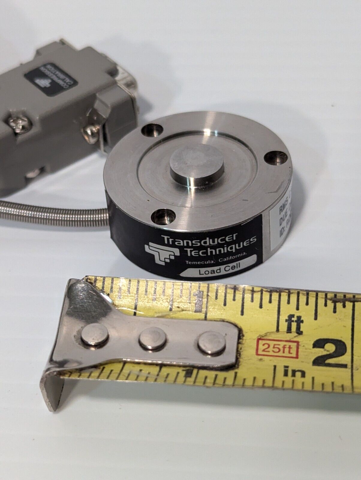 Transducer Techniques LBC-5K Low Profile Load Button Compression Load Cell