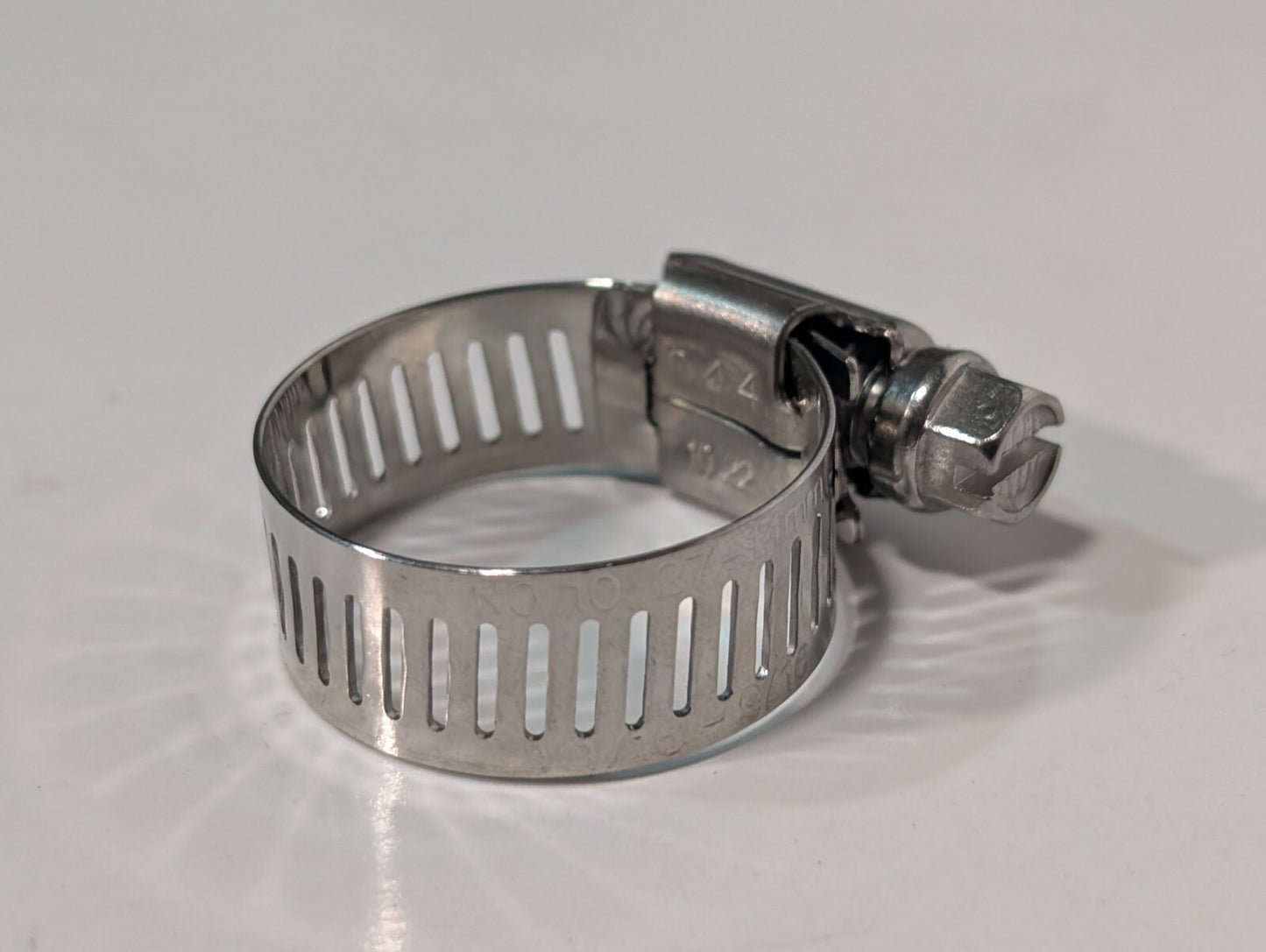 (185) No. 10 Stainless Steel Worm Drive Hose Clamp, 27-14mm, 1-1/16 to 9/16 in