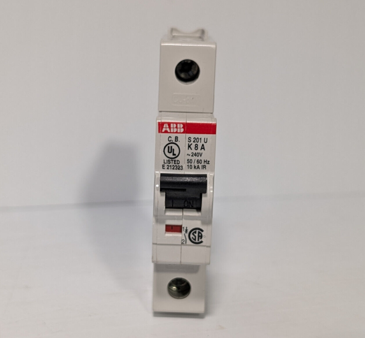 ABB S201U-K8 Circuit Breaker, 162K356H01 8 A, 240 VAC, 50/60 Hz, 1-Pole