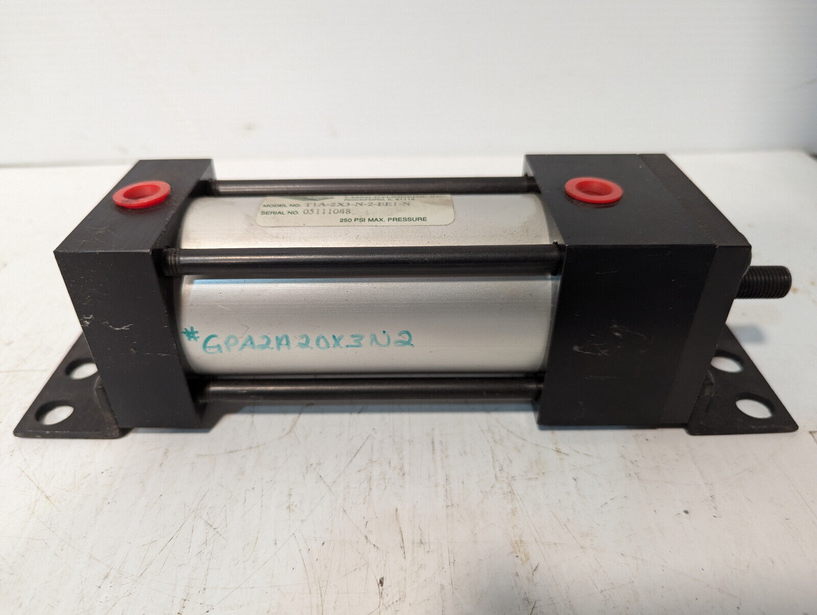 T-MAC Air Cylinder TIA-2X3-N-2-EE1-N, 250PSI, Made in USA, Free Shipping