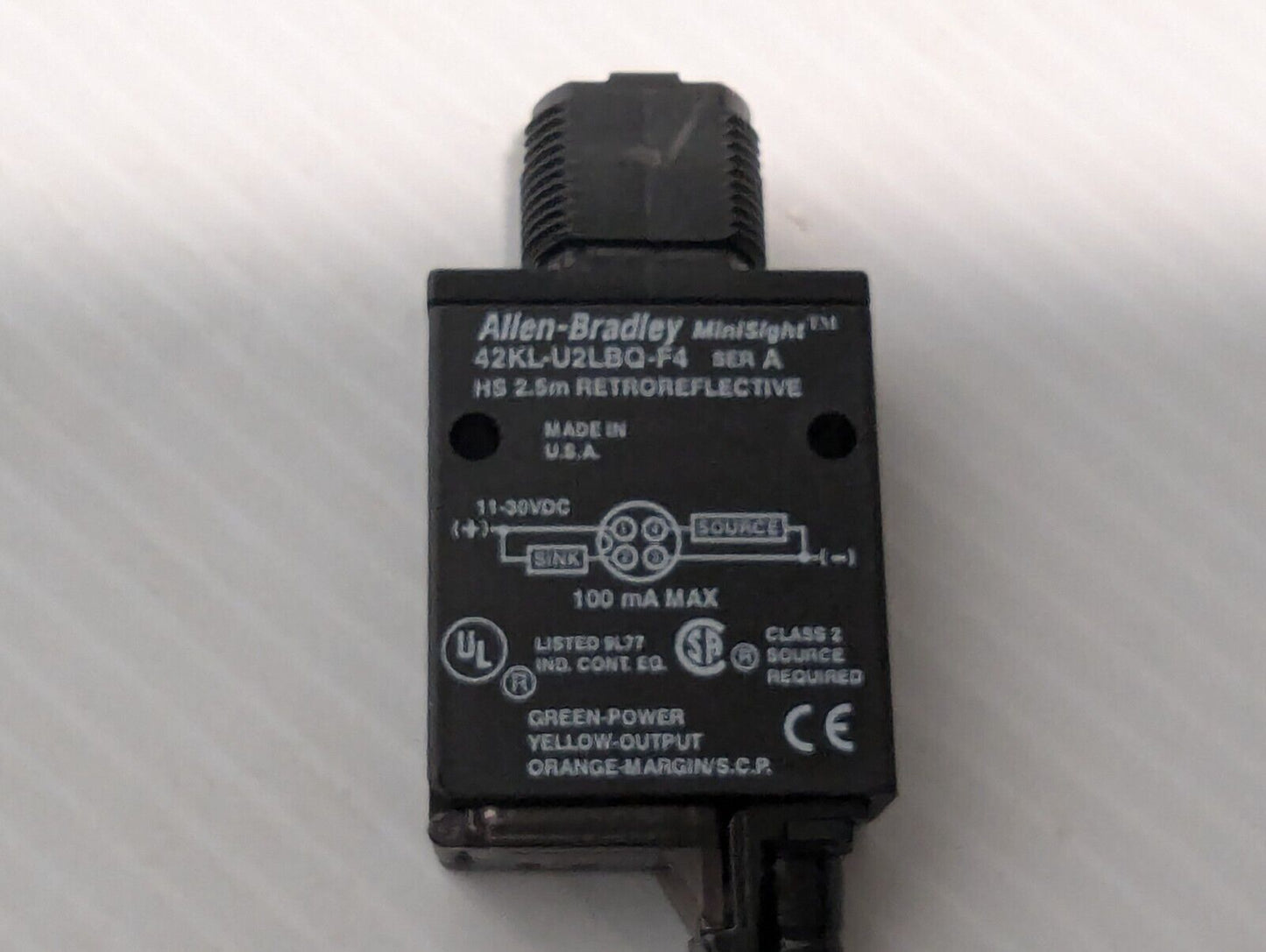 NOS Allen-Bradley 42KL-U2LBQ-F4 Series A Minisight Photoelectric Switch Sensor