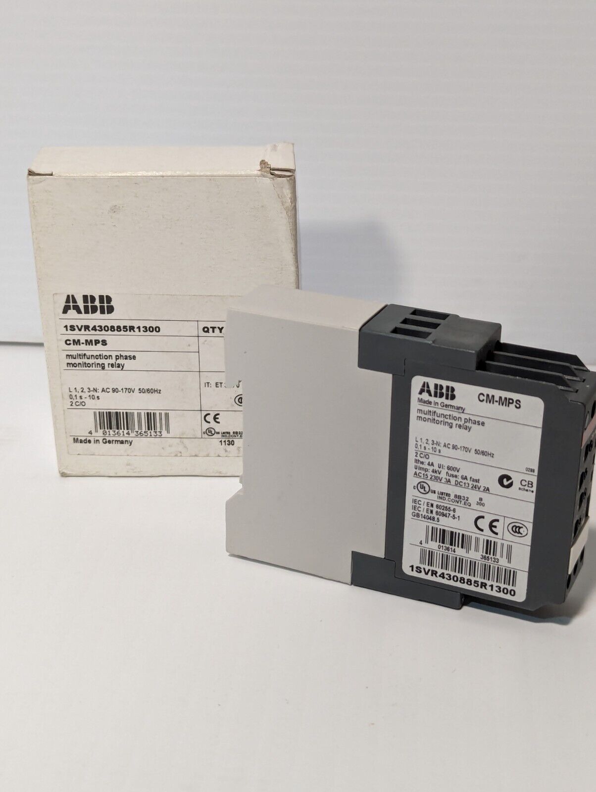 ABB CM-MPS off delay with aux voltage time relay 1svr430885r1300