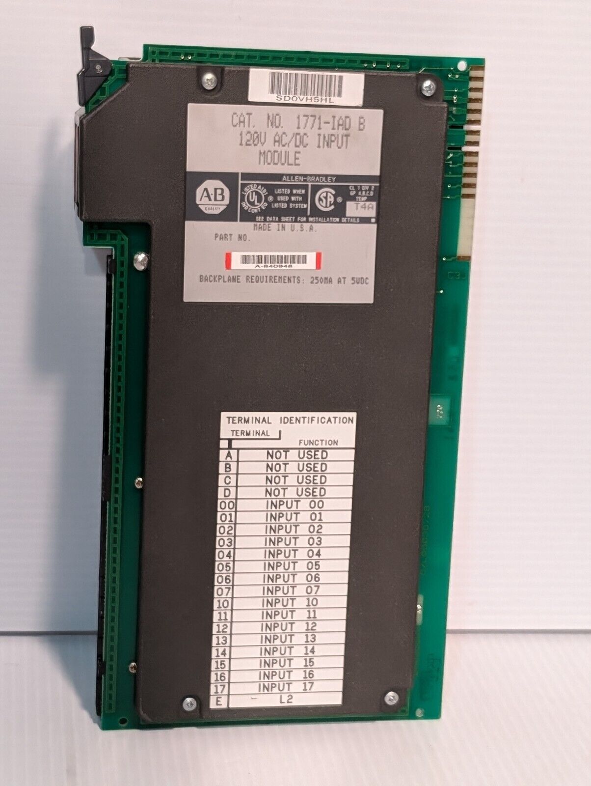 Allen Bradley 1771-IAD/B 16 CH Digital Input Module, 120V, AC/DC - Free Shipping