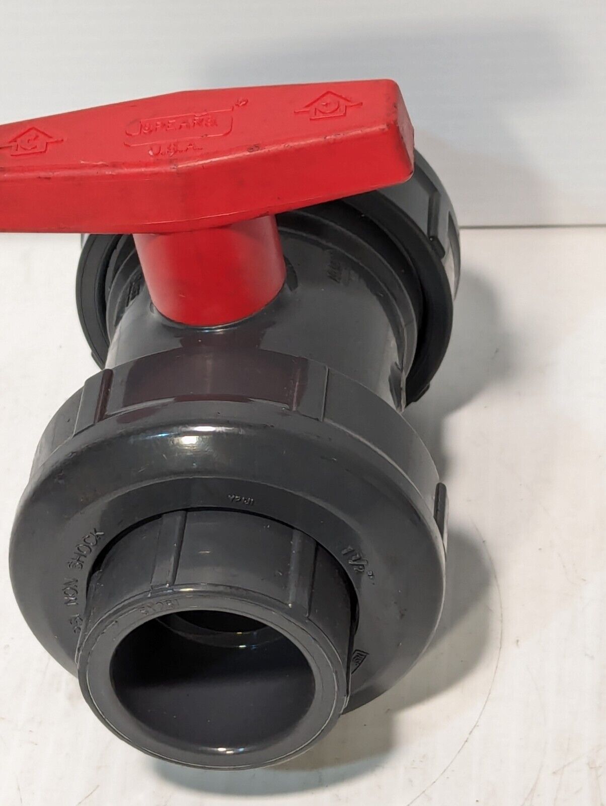 Spears 2339-015 True Union Ball Valve, Viton O-Ring, 1-1/2" Dia., 235psi, PVC