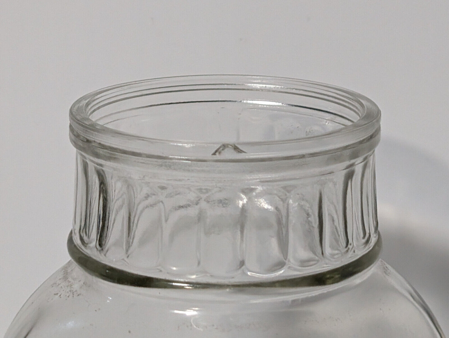 Vintage Clear Glass Apothecary Jar, Vase, No lid, 8" Height, 4" Diameter