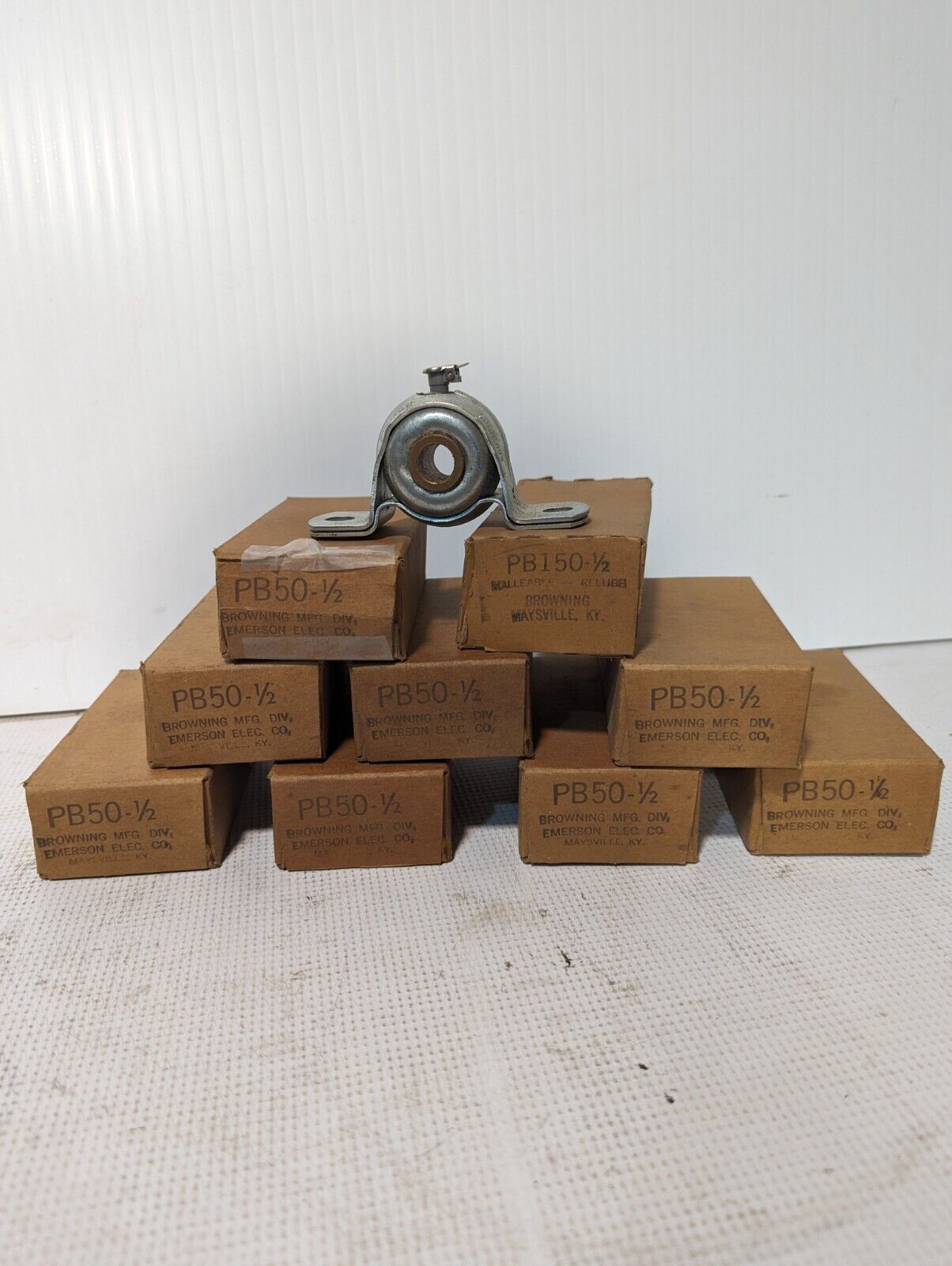 Browning PB50-1/2 Pillow Block Ball Bearing With Lubricator - Free Shipping