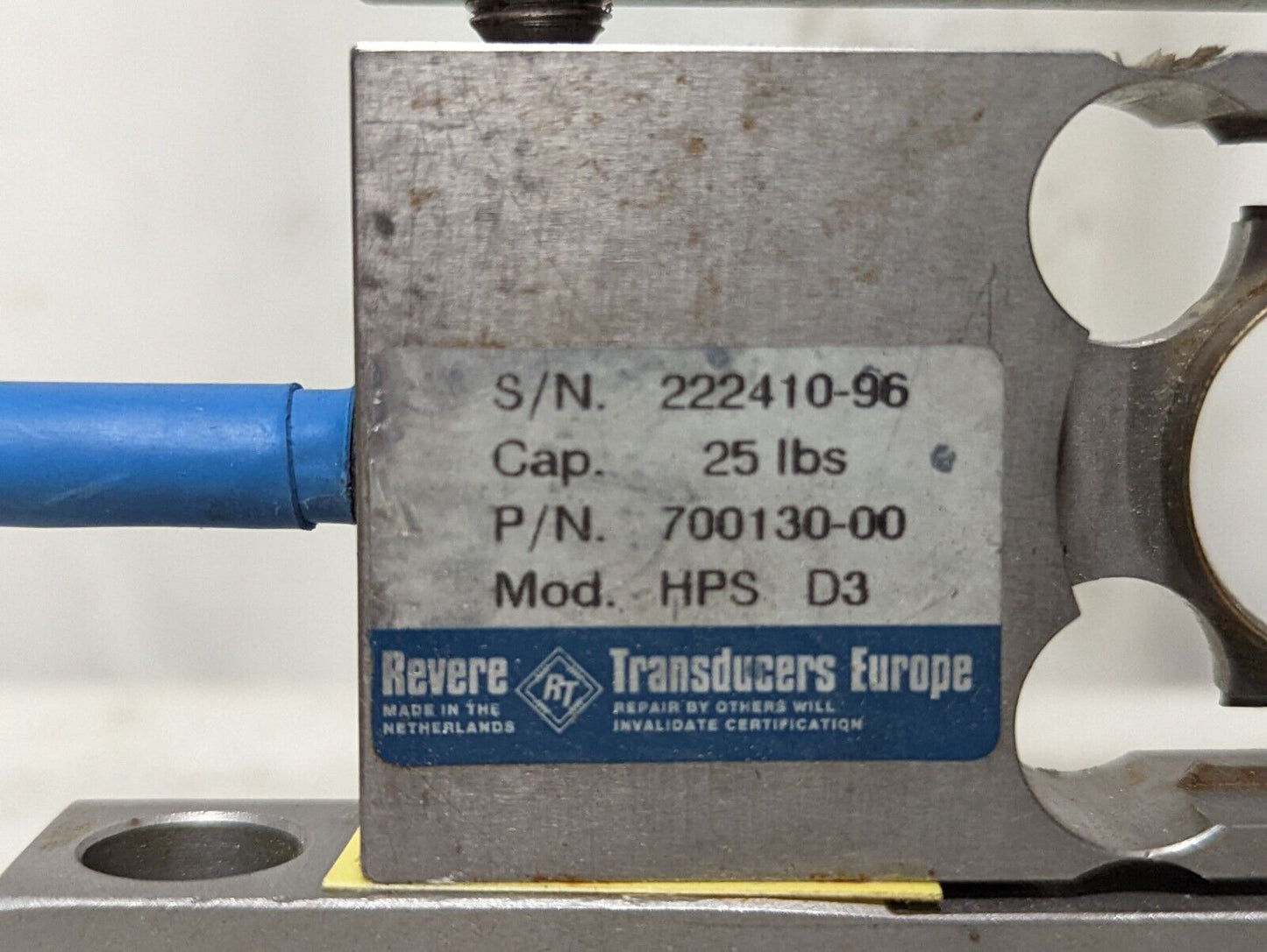 Revere Transducers 700130-00 load cell, HPSD3, 25 pound capacity
