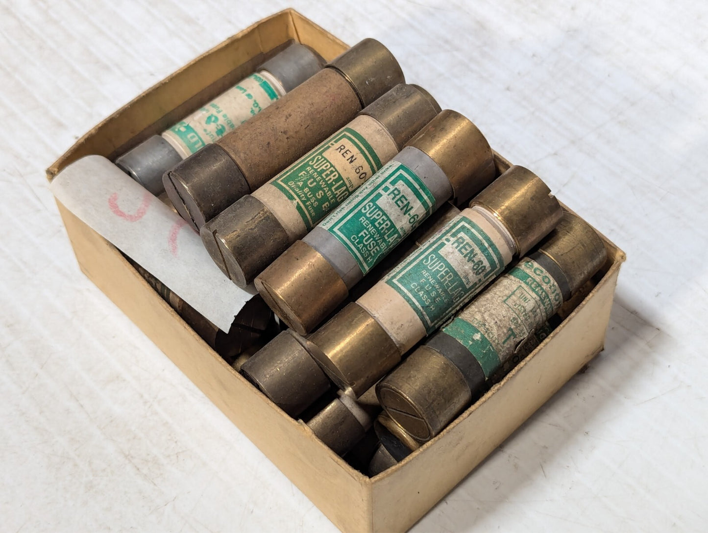 2 Boxes of Buss Ren Fuses, Assorted, Ren-60, Ren-10, Ren-3, Super-Lag Renewable
