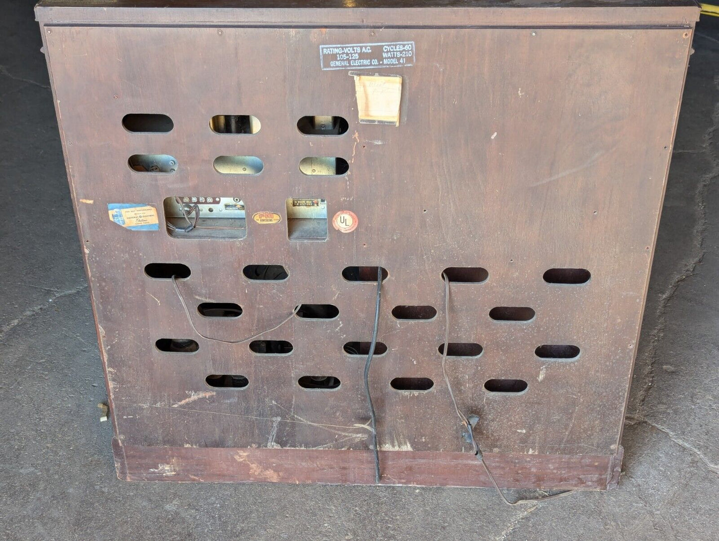General Electronic Radio Cabinet, Vintage Radio Tune Cabinet - Free Shipping