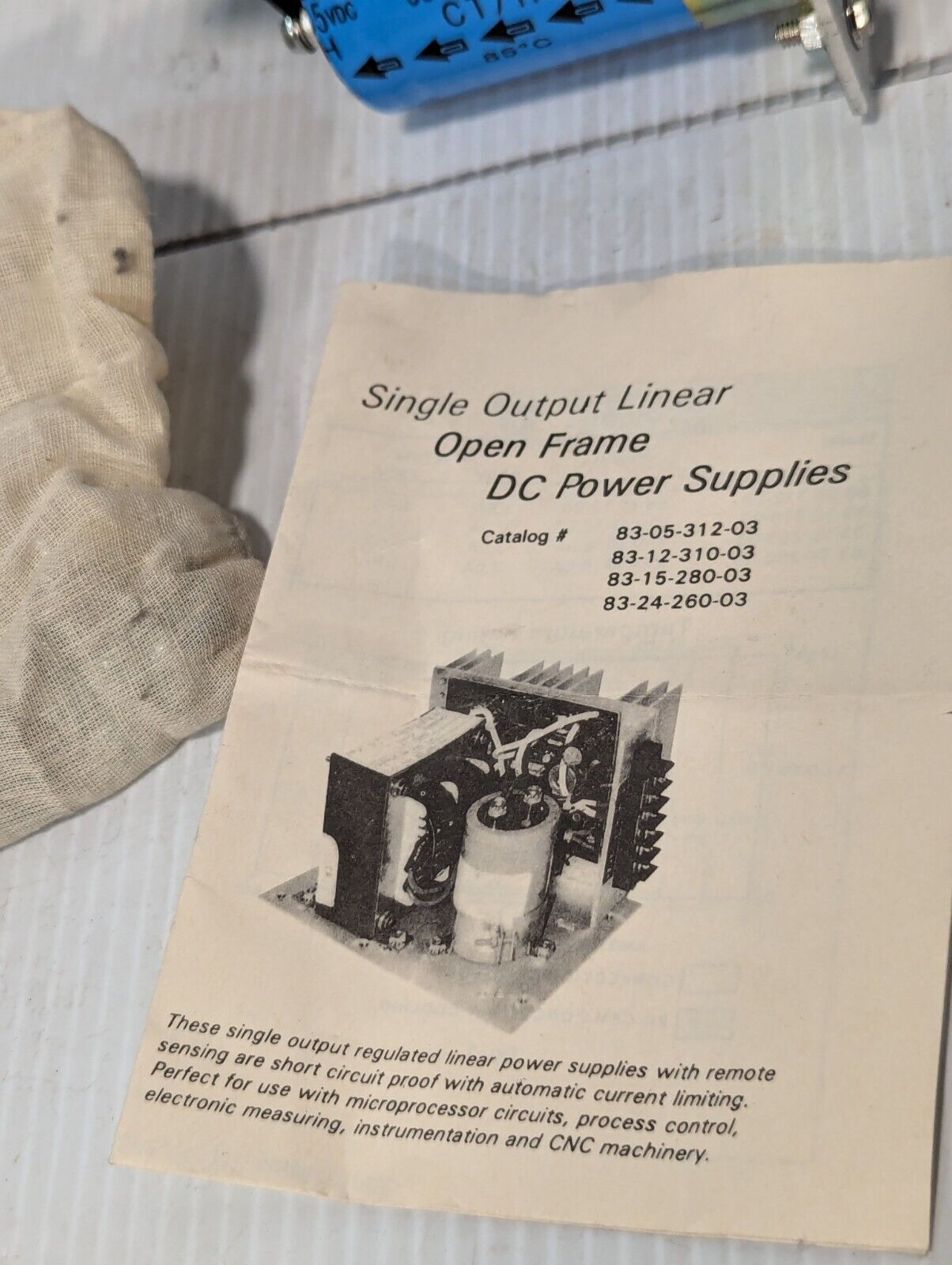 SOLA 83-12-310-03 power supply, output 12VDC/10A, input 120/240VAC, 47-63Hz