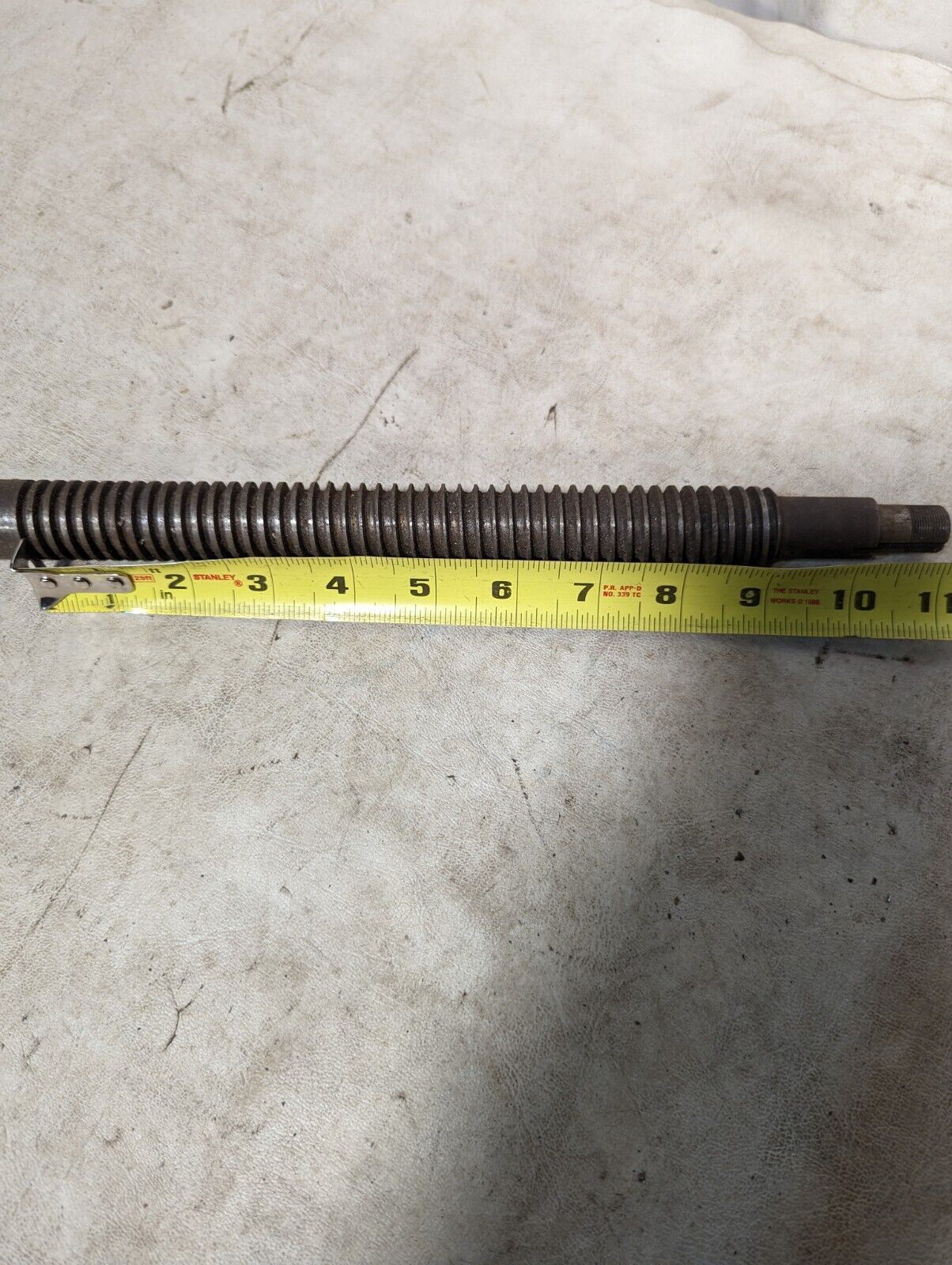 18.5 inch shaft, threaded, 1 inch diameter, 9 inches threaded, unbranded