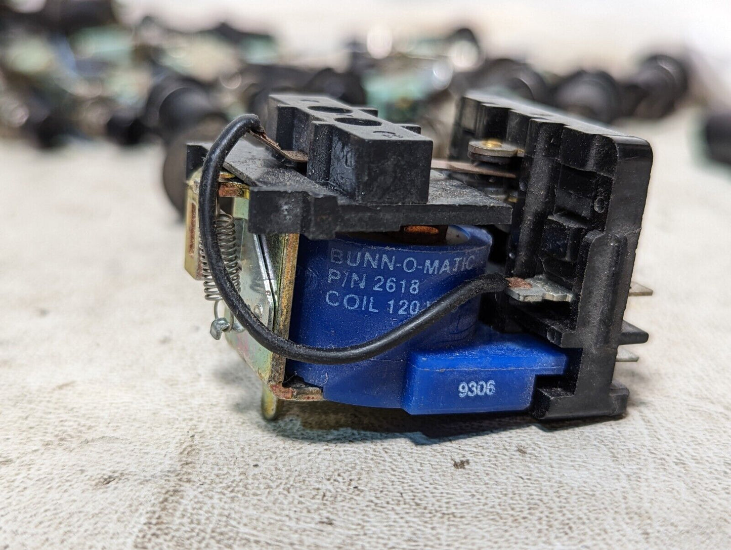Lot of fuse holders, Micro Switch limit switches, small buttons, and relays