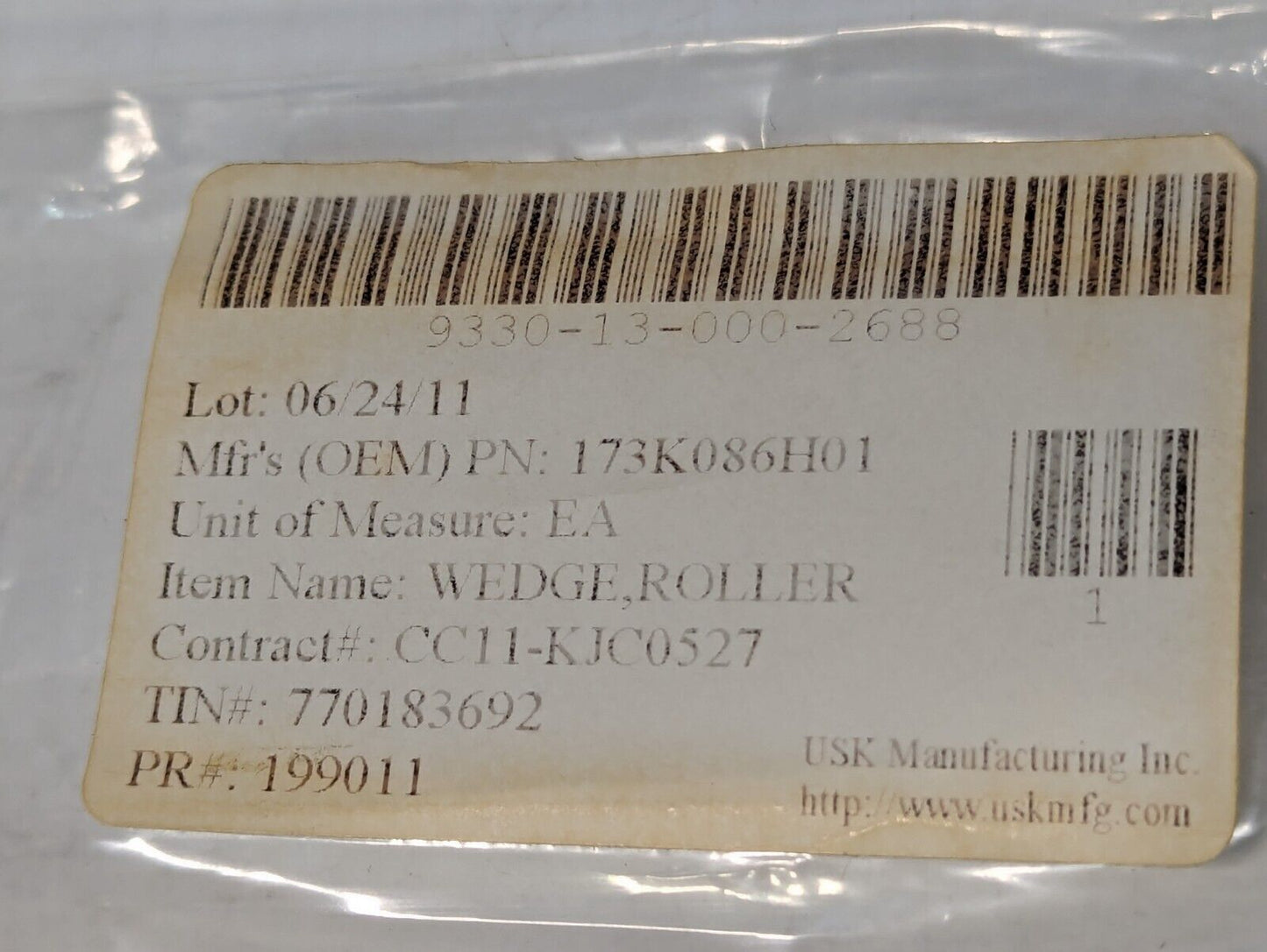 173K086H01 Wedge Roller - Free Shipping