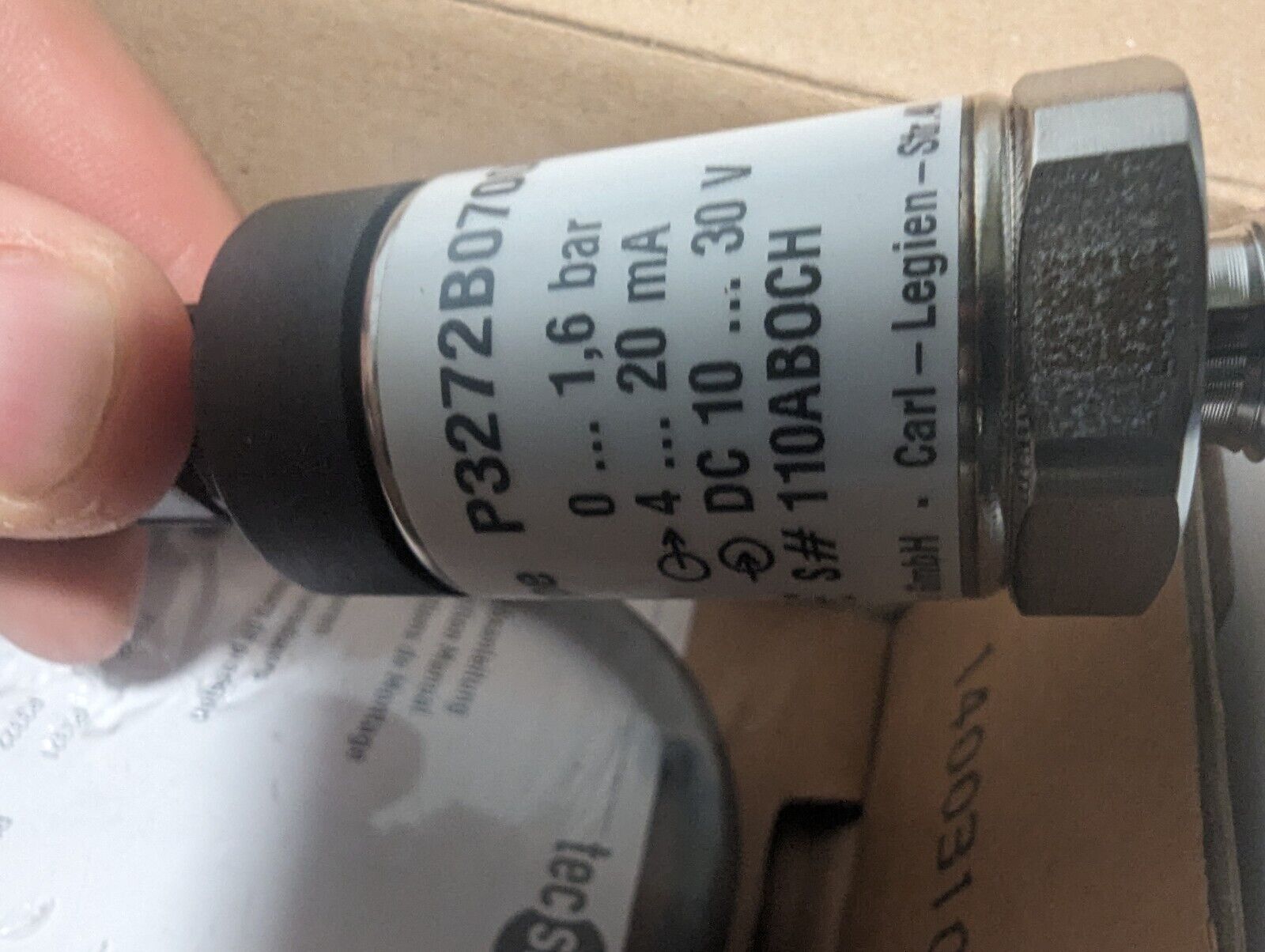 tecsis P3272B070006, Getinge 50020136/501649500 pressure transducer, 0-1.6 bar